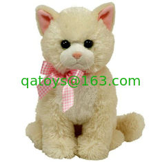 China Sitting Pose off-white Cat Plush Toys supplier