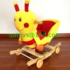 China Fashion Plush Rocking Honeybee Animal Toys With Music For Children Riding On supplier